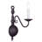 Bronze Wall Sconce: 1-Light with Steel Base Material - Stylish and Durable