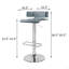 Tabouret pivotant gris et chrome-438798153