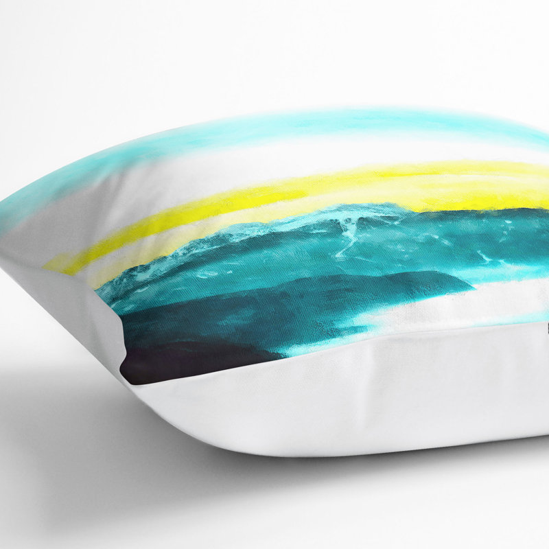 Fog Beneath the Mountain Cushion with Filling, 55cm H x 55cm W x 20cm D, White