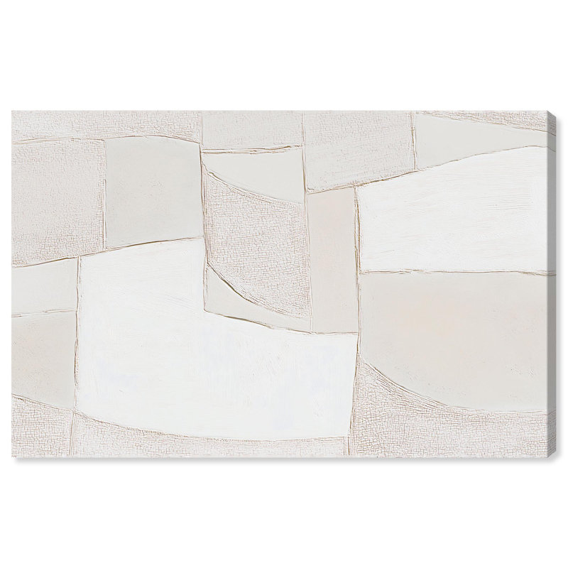 «Veiled Calm Canvas», art mural tendance , Peinture sans cadre, H 36 po x l 54 po, Toile tendue