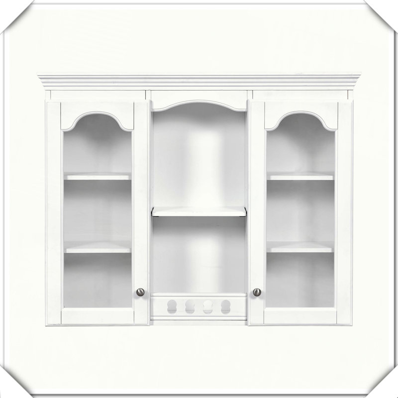 Armoire à pharmacie murale avec 2 portes en verre