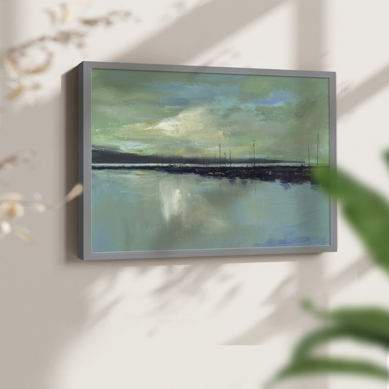 Harbour Light - reproduction encadrée - réarmable, H 11 po x l 14 po, Gris