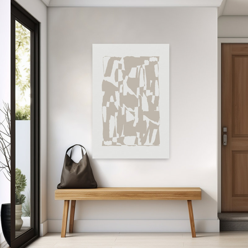 Art contemporain abstrait géométrique, H 60 po x l 40 po