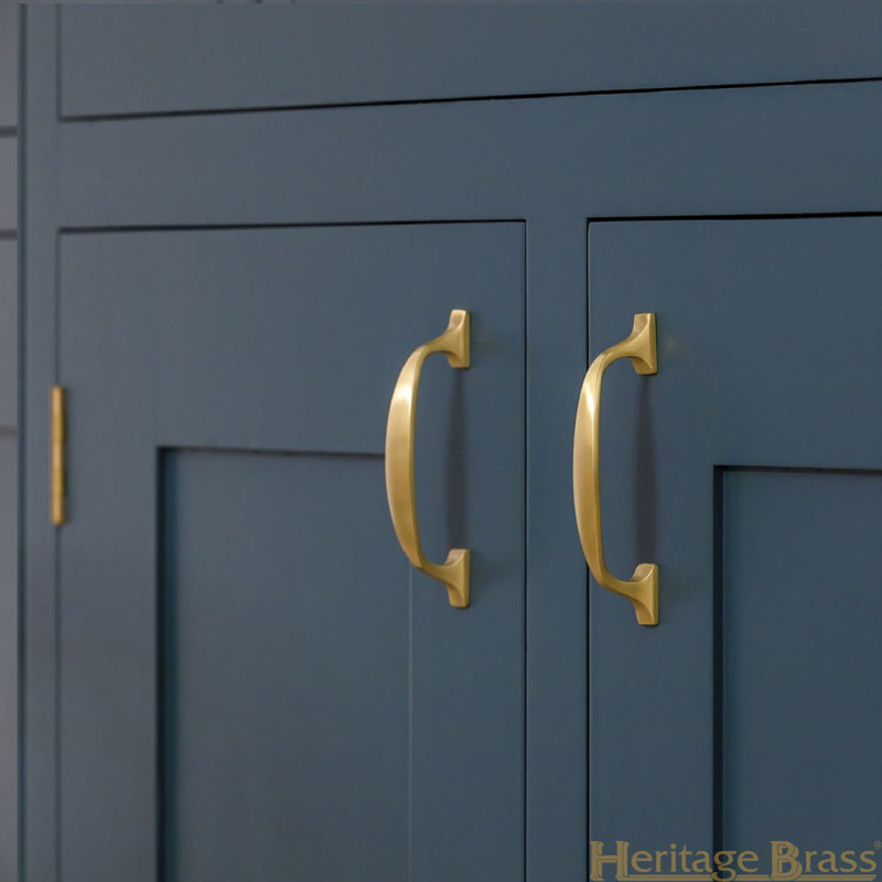Heritage Brass Heritage Cabinet Pull Durham Design 12.8cm CTC, Satin Brass