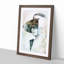 Audrey Hepburn Portrait in Abstract - Picture Frame Painting Print on MDF-55686897-55686898