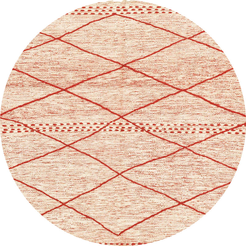 Tapis décoratif multicolore à motif abstrait, Rond 8 pi