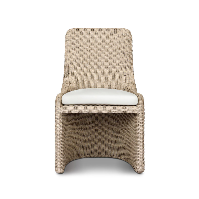 Blaire Outdoor Dining Side Chair, Vintage White