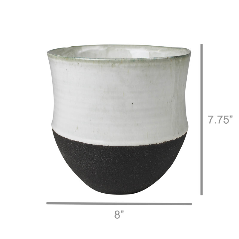 Ilkay Handmade Ceramic / Porcelain Jar, 7.75" H x 8" W x 8" D