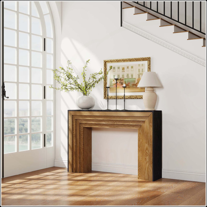 Console moderne de 47 po en bois, entrée ou canapé avec design rustique et contemporain pour une utilisation polyvalente