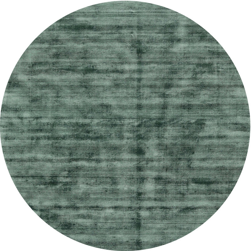 Tapis contemporain vert mer, Rond 7 pi