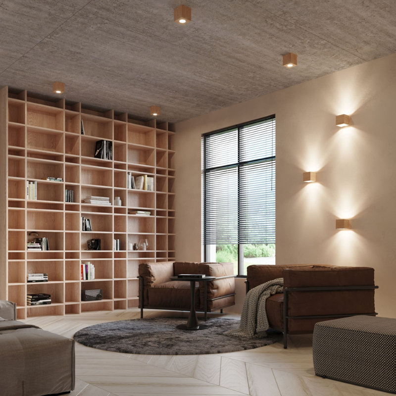 Terez 1-Light Brown Up & Downlight, Brown
