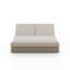 Chaise longue longue inclinable en teck de 78,75 po avec coussins-67081839-75676056