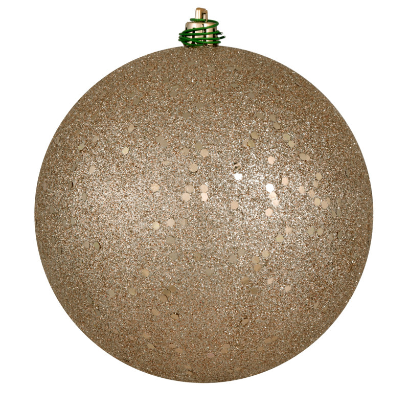 Ornement de Noël en forme de boule, H 8 po x l 8 po x P 8 po, Cuivre