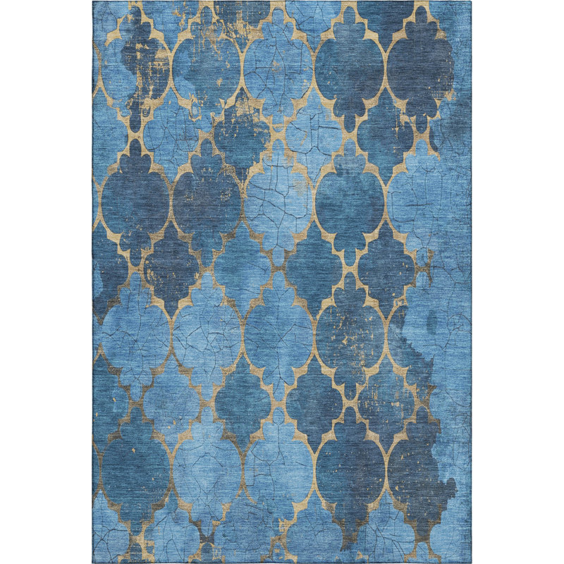 Tapis damassé de qualité supérieure lavable à la machine Otte AMF1784, Rectangle 5 pi x 7 pi 6 po