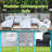 Khallid 4 - Person Modular Patio Conversation Set with Cushions-197549978