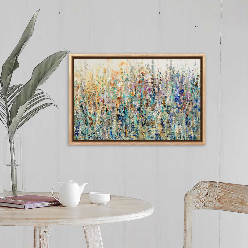 Thicket Wildflowers by Timothy O'Toole Painting Print on Canvas Wall Art, Floater Framed Canvas, 17.25" H x 25.25" W, Natural