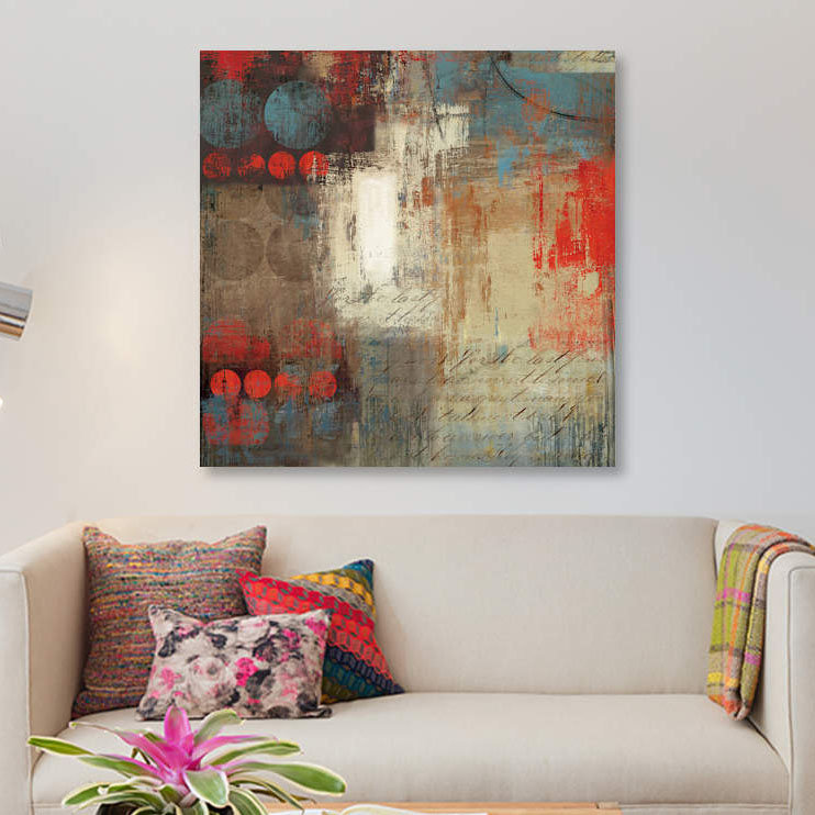 « conseil ii », impression sur toile, H 12 po x l 12 po x P 0,75 po, Pas de tapis, Toile tendue