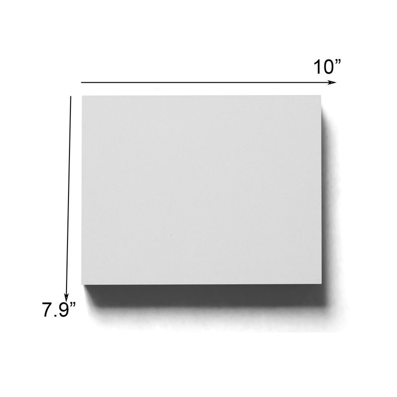 Tablette flottante 2 pièces Abdas, Blanc, H 1,25 po x l 10 po x P 7,9 po