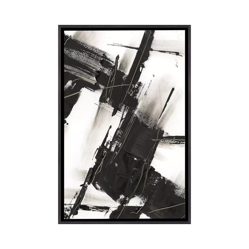 Reproduction d’art, "diagonal Matrix I" par Ethan Harper, H 60 po x l 40po x P 1,5 po, Toile avec cadre noir patiné