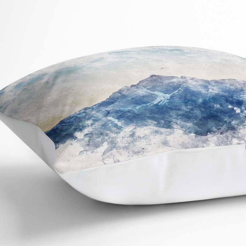 Abstract Square Cushion, 55cm H x 55cm W x 20cm D, White