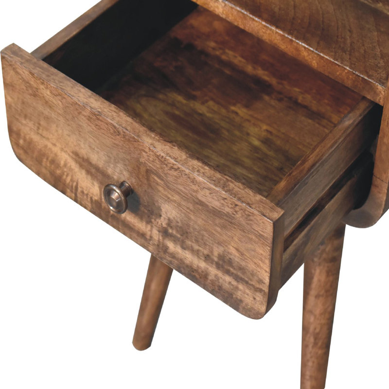 Lindall 30cm W Solid Wood Bedside Table