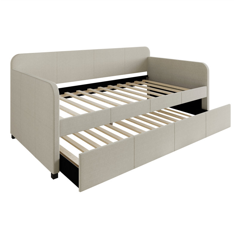 Fusaye Upholstered Daybed, Warm Gray