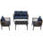 Multi-Person Outdoor Sofa Combination With A Table, Suitable For Garden, Backyard And Balconies