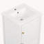 Meuble-lavabo autoportant de 20 po avec comptoir en céramique, armoire en MDF avec armoire de rangement et support de rangement, finition peinte, blanc