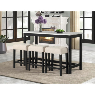 Ensemble de salle à manger rectangulaire L 60 po x l 20 po Laqueisha