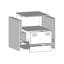 34.5cm W Steel Bedside Table-101281123
