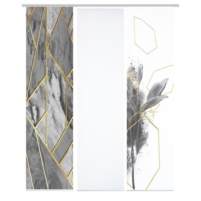 Semi Sheer Sliding Panel, in Grey
