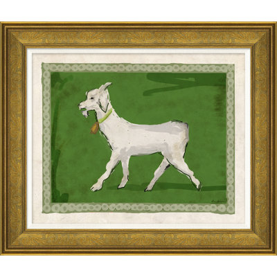 «Vallaurus in Green» par Dana Gibson - Peinture encadrée sur papier