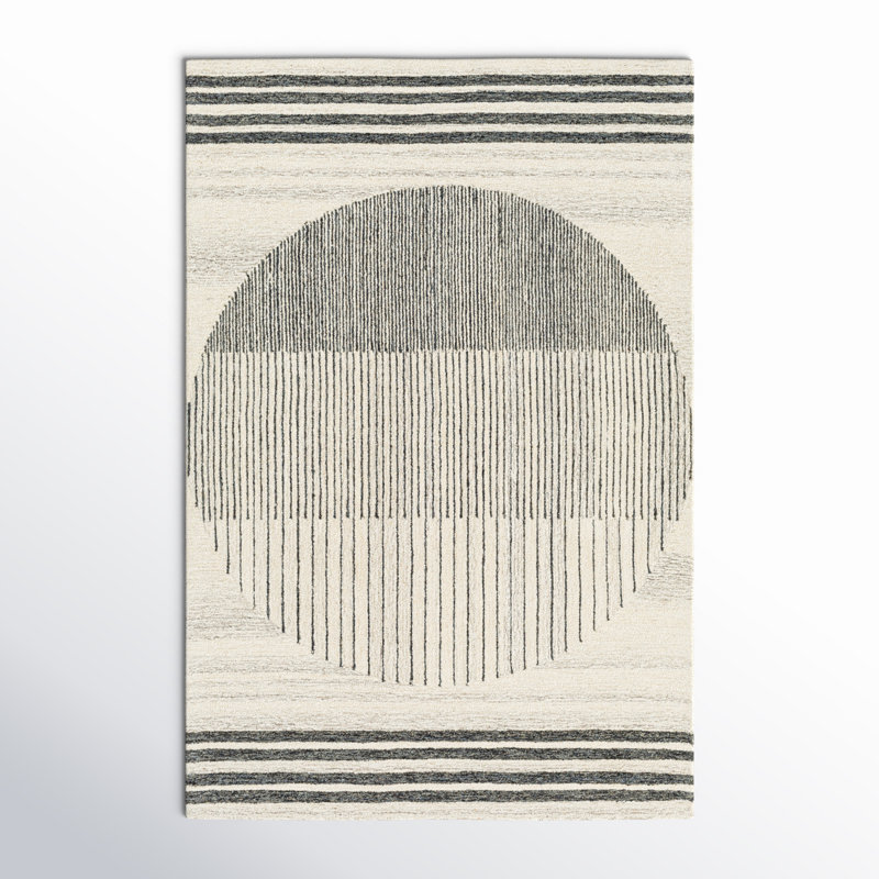 Uptown Wool Geometric Indoor Rug, Rectangle 5' x 7'6"