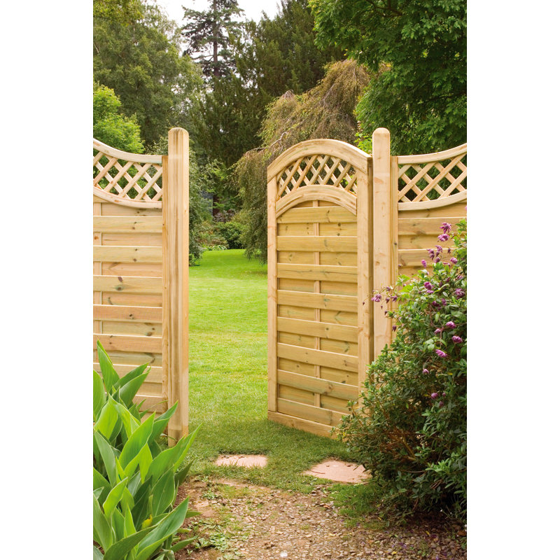 90" W Natural Timber Wood Gate, 180cm H x 90cm W x 4.5cm D