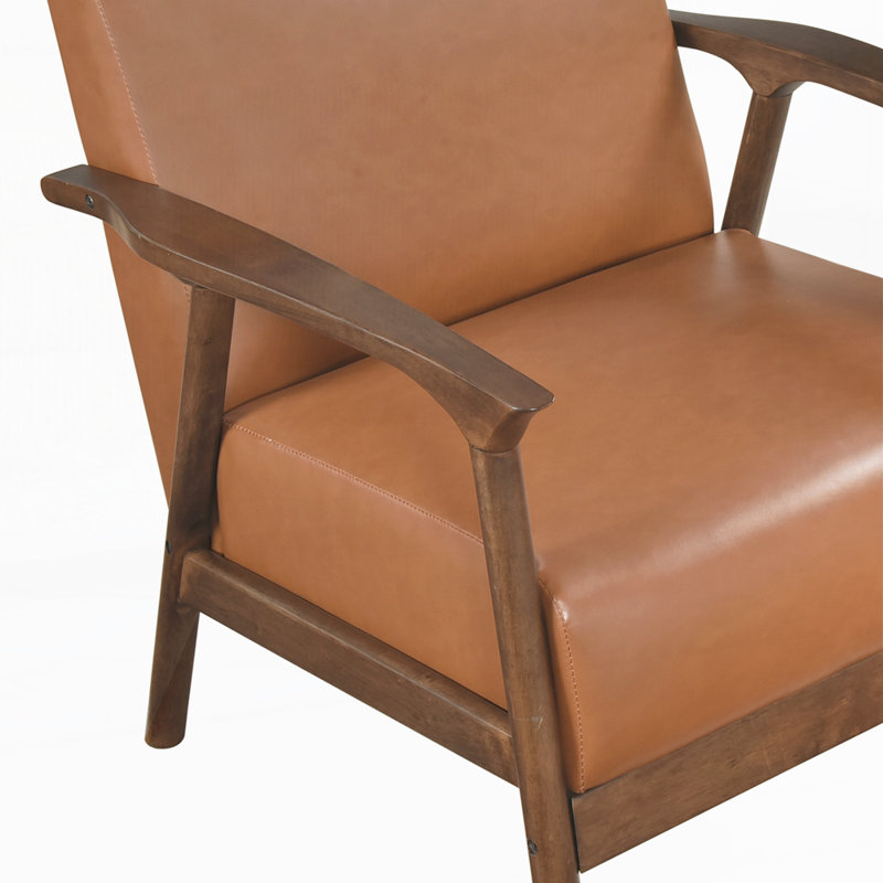 Chaise d'appoint rembourrée en similicuir