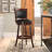Leda Swivel Upholstered Counter Stool with Solid Wood Frame-366754807