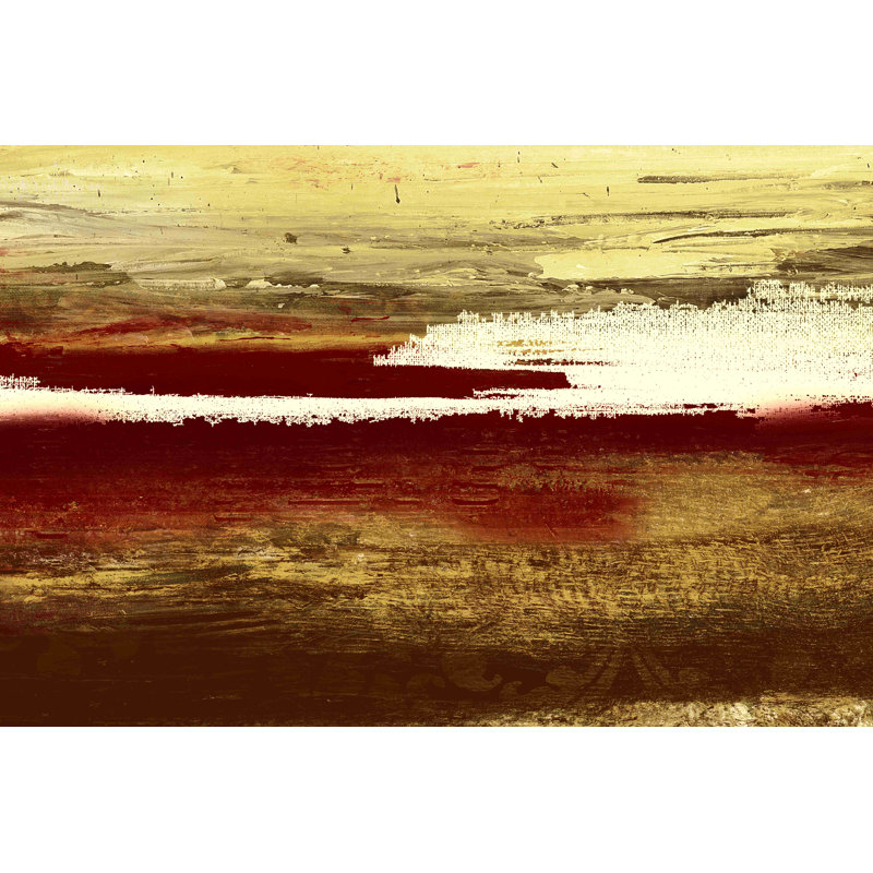 Peinture brunâtre - peinture sur toile tendue, H 8 po x l 12 po