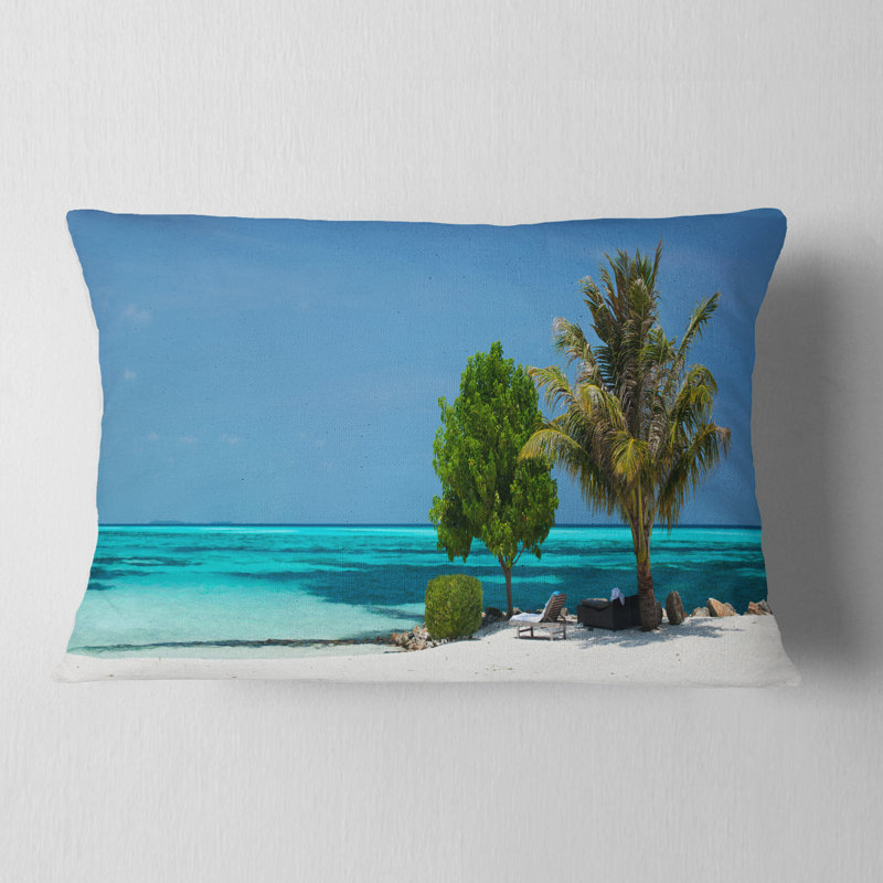 Plage avec sable blanc et eau turquoise - Coussin Sea & Shore