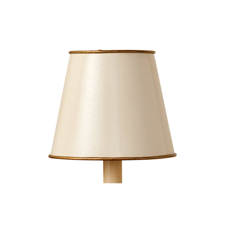 Tole Ivory Tapered Chandelier Shade, Ivory