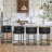 26"Sculptural Swivel Modern Counter Stool With Cylindrical Metal Frame-2001358548