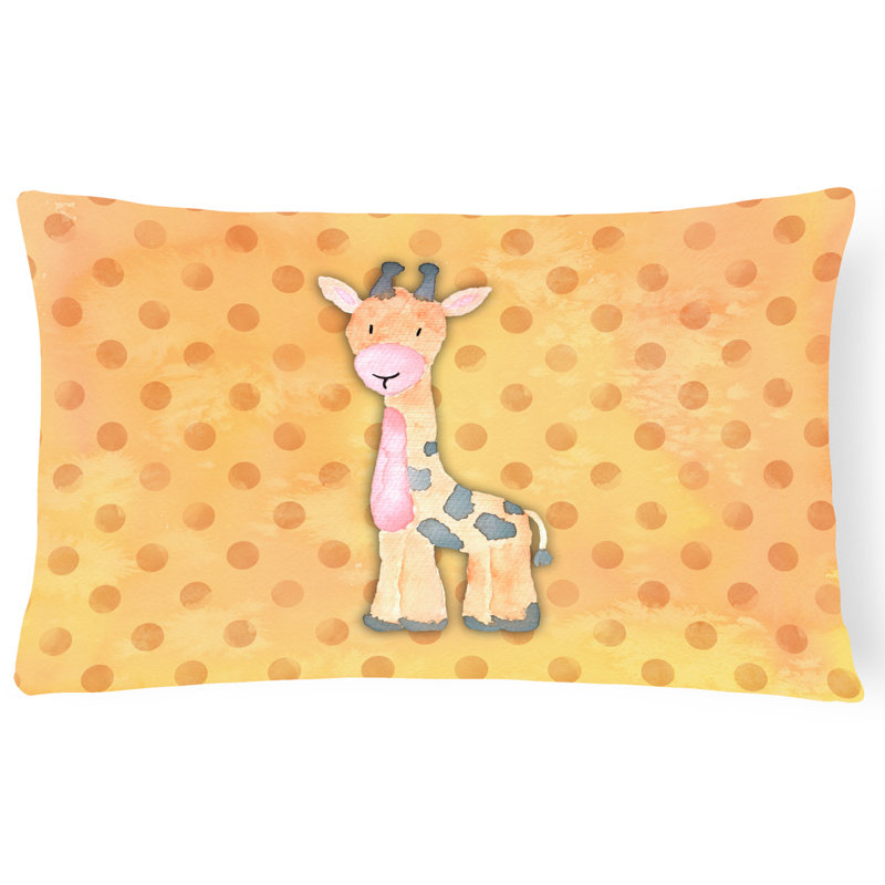 Coussin lombaire en aquarelle giraffe