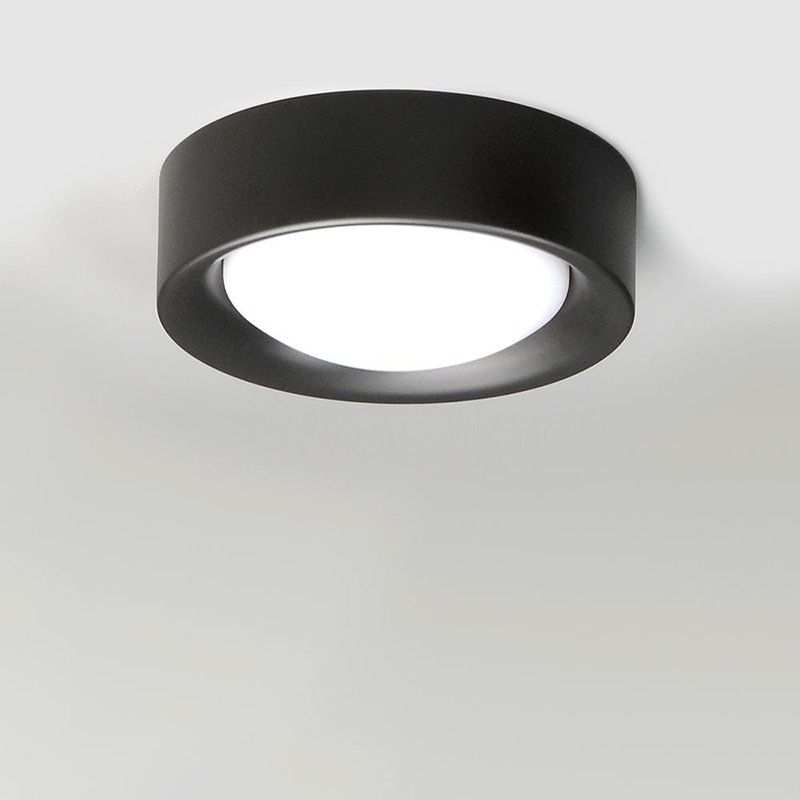 Cilinder 7.875'' Simple Circle LED Flush Mount, Matte Black