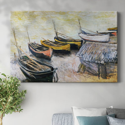 Bateaux sur la plage, 1883, toile tendue avec châssis