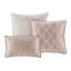 Ensemble d'édredon en jacquard chenille 7 pièces taupe