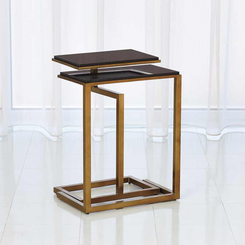 Marble Top Nesting Tables, Brass