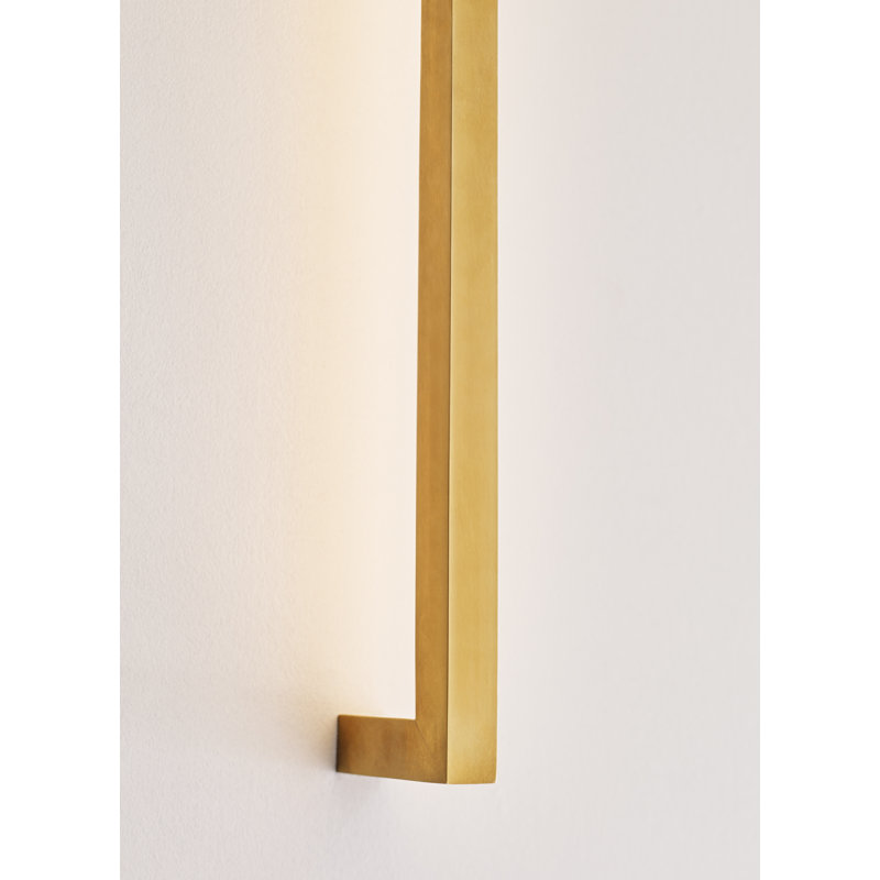 Stagger 1 - Light LED Armed Sconce, 25.1" H x 4.5" W x 4.2" D, Natural Brass