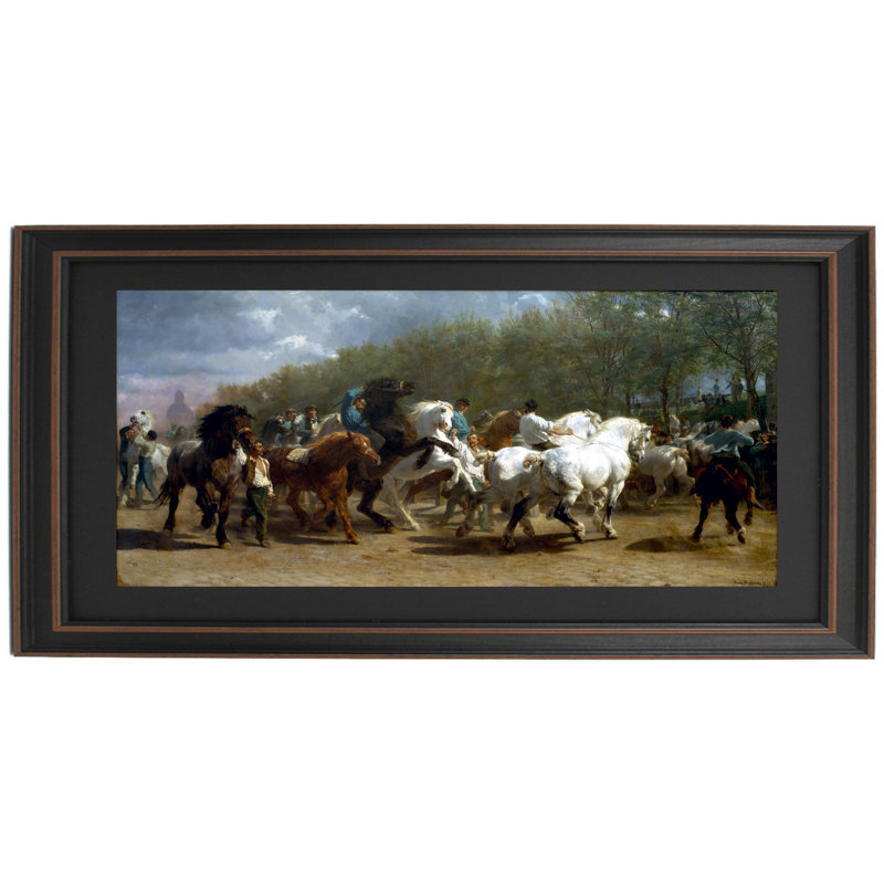 La foire aux chevaux par Rosa Bonheur, H 22 po x l 26 po