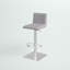 Tabouret de bar rotatif à hauteur ajustable avec base piédestal en acier inoxydable brossé Bjorn-50331852-92442817