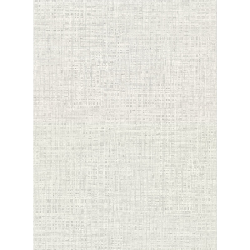 Rouleau de papier peint imitation toile de ramie L 27 pi x l 27 po GroveHill, Blanc cassé