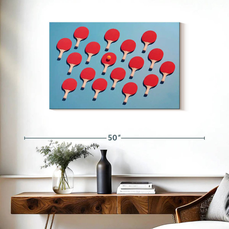 Raquettes et balle de ping-pong Sireci, H 24 po x l 36 po
